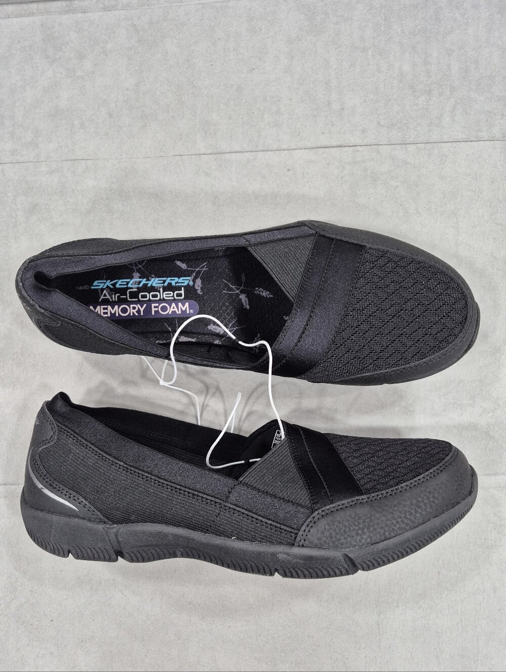 Skechers Be-Lux-Daylights slip on shoes women's 8 black lightweight mesh fabric